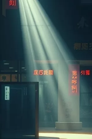 番剧《猫巷三号》海报：窄巷石阶上打盹的橘猫