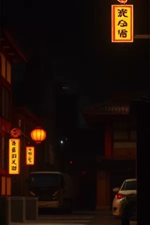 年代剧《长街灯火》海报：老街骑楼下的暖黄路灯与修表铺招牌